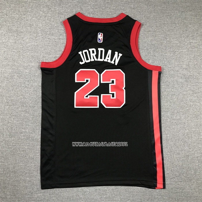 Michael Jordan NO 23 Camiseta Nino Chicago Bulls Ciudad 2023-24 Negro